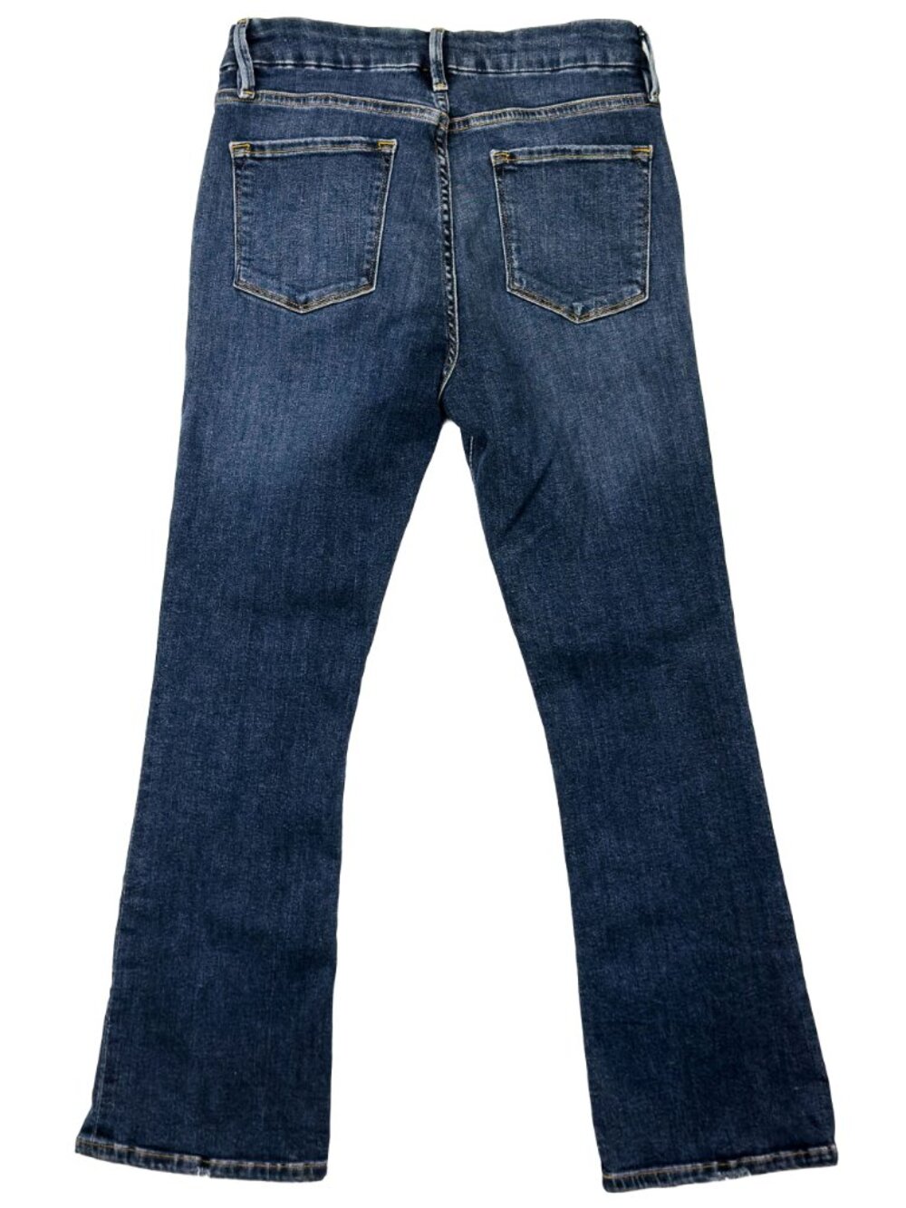 FRAME Le Crop Mini Boot Jeans 28 Kinlock Dark Blue Wash LCMB665 - Picture 4 of 13